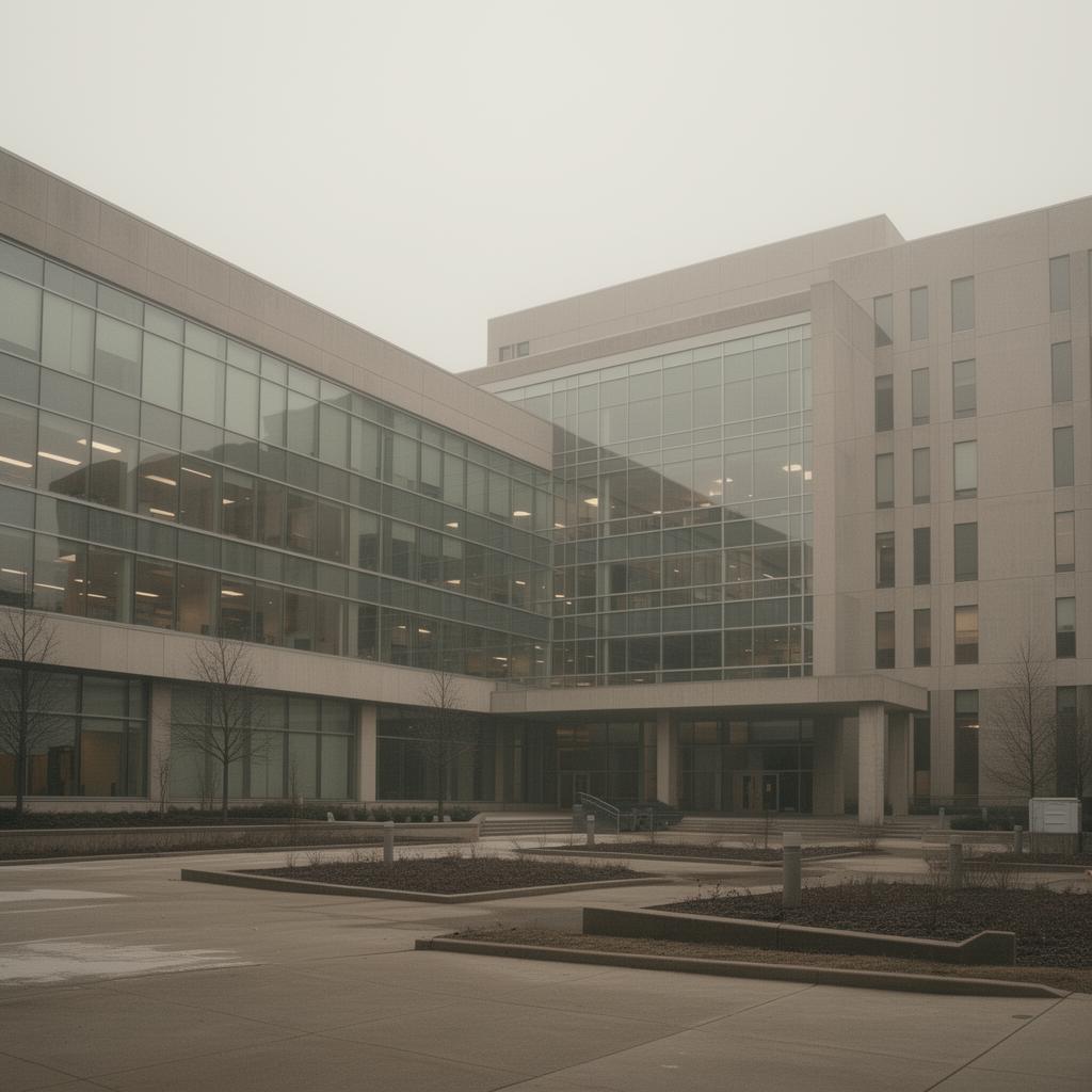 Modern institutional building in operation